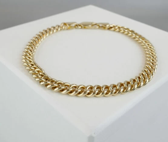 Gouden gourmette armband