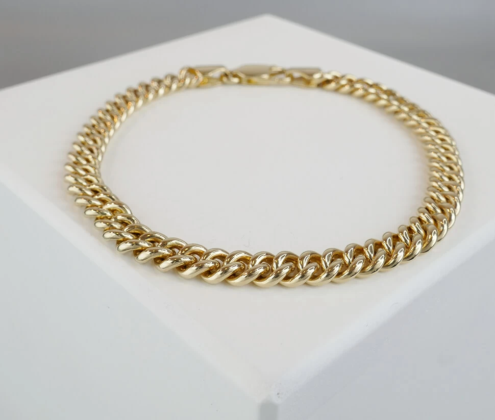 Gouden gourmette armband