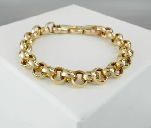Gouden jasseron armband