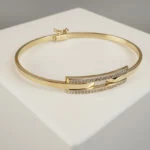 Gouden zirkonia slavenarmband