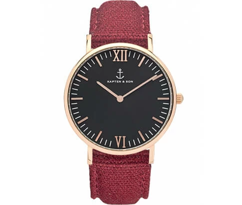 Kapten en Son Black Bordeaux Canvas Campina 4251145201777