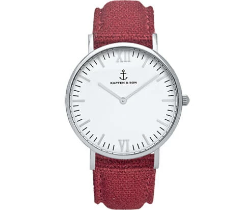 Kapten en Son Silver Bordeaux Canvas Campina 4251145212773