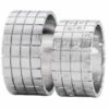 Wit gouden fantasie trouwringen met diamanten