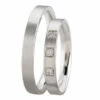 Wit gouden trouwringen met 3 diamanten