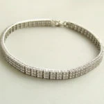 Wit gouden zirkonia schakelarmband Wit gouden zirkonia schakelarmband
