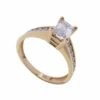 Rosé gouden ring met Swarovski zirconia