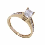 Rosé gouden ring met Swarovski zirconia