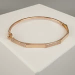 14 karaat rose armband met zirkonia