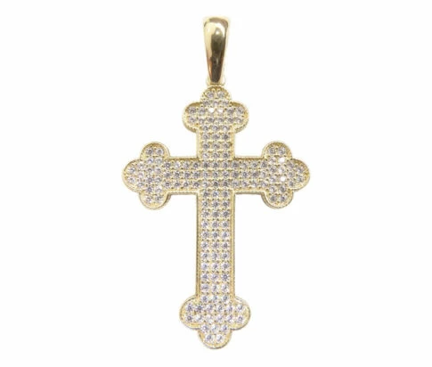14 karaat zirkonia kruis