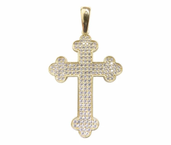 14 karaat zirkonia kruis