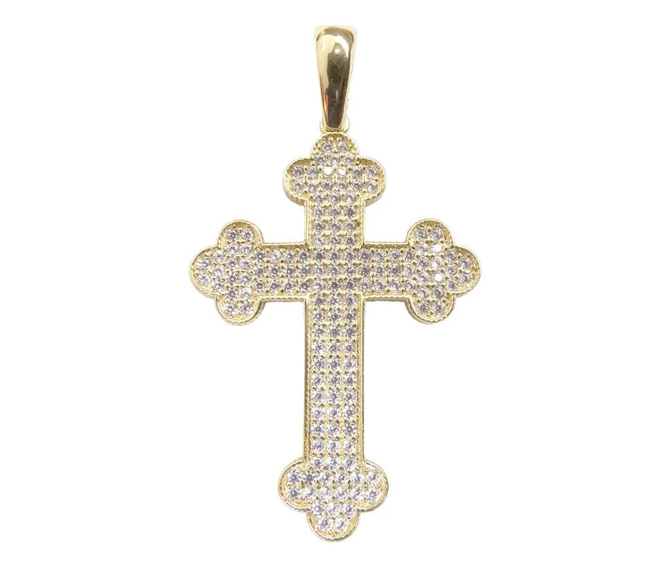 14 karaat zirkonia kruis
