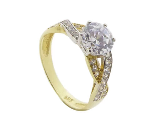 Christian ring met zirkonia