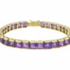 Geel gouden armband met amethyst