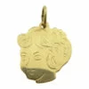 Gouden meisjes hoofd hanger