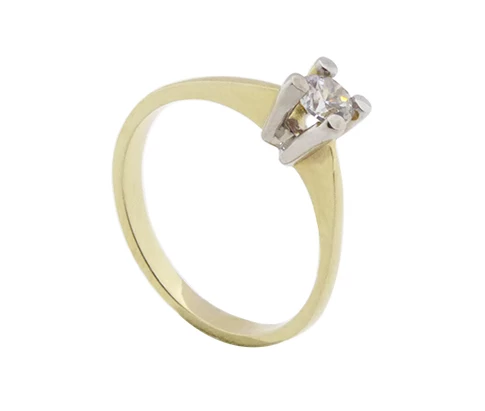 Gouden ring met Christian zirkonia