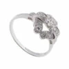 Occasion wit gouden ring met diamanten