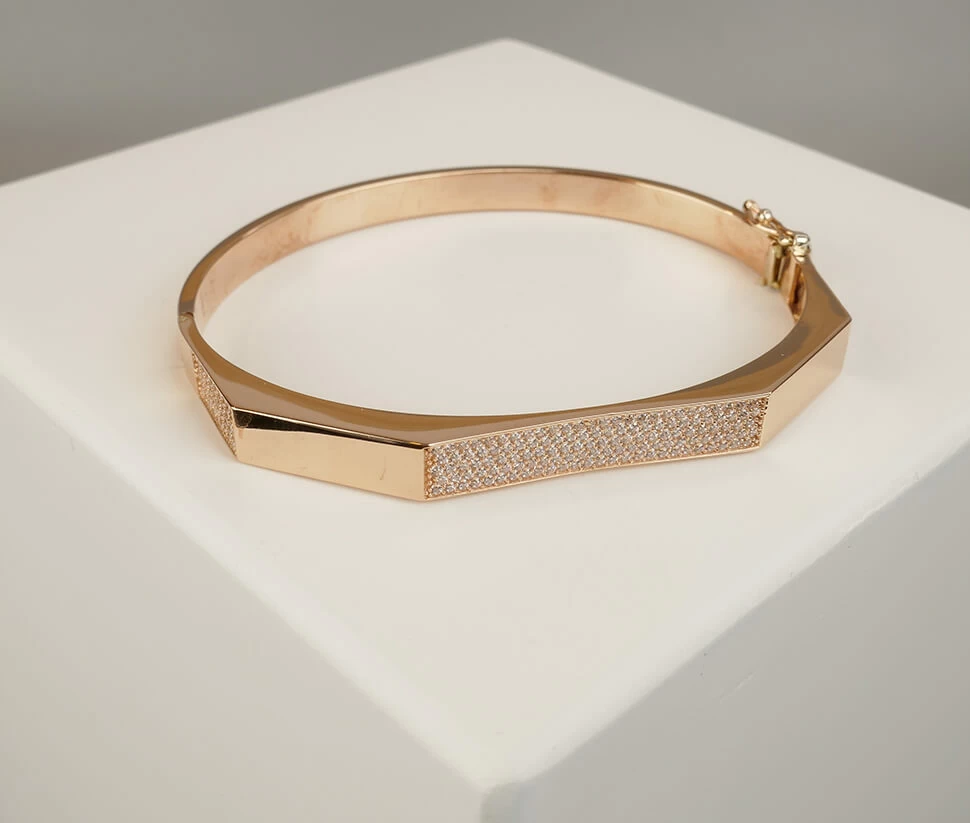Rose armband met zirkonia