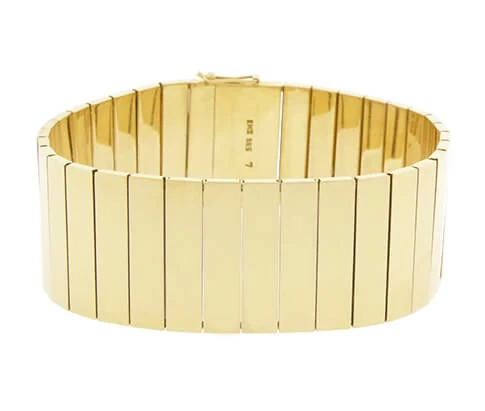 14 karaat geel gouden schakelarmband