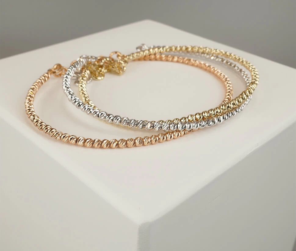 14 karaat wit-, geel- of rose goud armband