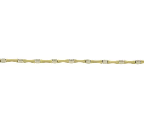 Christian schakelarmband bicolor