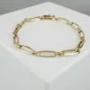 Gouden closed forever schakelarmband