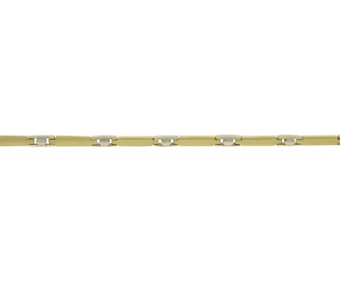Schakelarmband gouden bicolor Christian