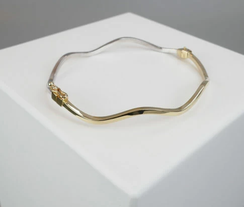 14 karaat gouden bicolor slavenarmband Christian