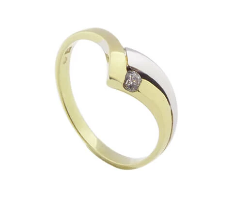 Christian bicolor zirkonia ring