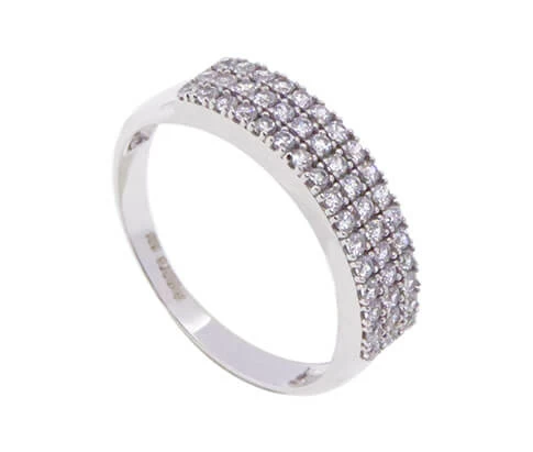 Wit gouden zirkonia ring