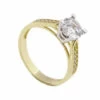 14 karaats bicolor ring met zirkonia