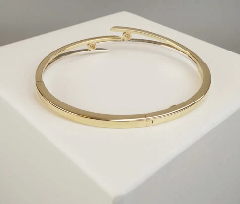 Wit en geel gouden Christian slavenarmband