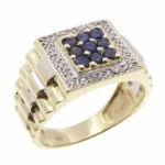 Bicolor gouden heren ring