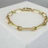 Geel gouden closed forever schakel armband