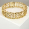 Geel gouden fantasie schakelarmband