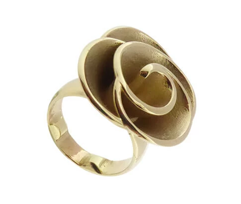 Geel gouden ring bloem model