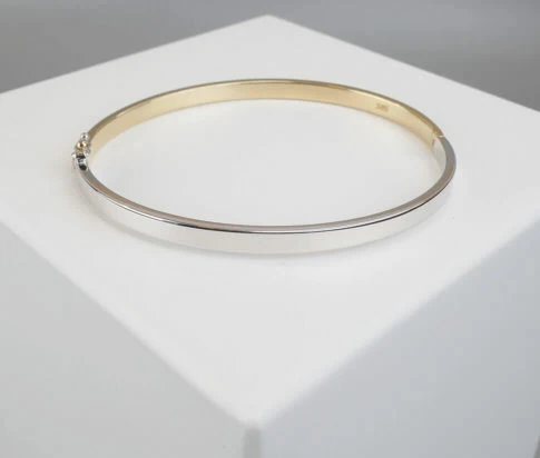 Gouden bicolor Christian slavenarmband