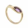 Rose gouden ring met Marquis geslepen amethyst