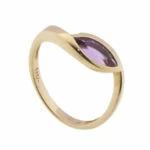 Rose gouden ring met Marquis geslepen amethyst