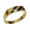 14 karaat geel gouden ring met onyx