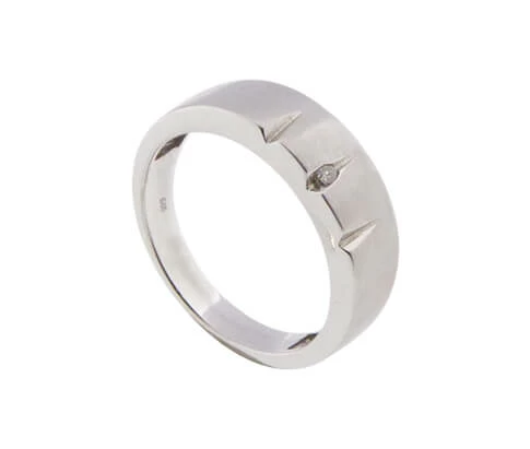 14 karaat wit gouden diamanten ring