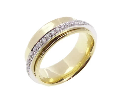 Atelier Christian bicolor swinging ring met briljanten