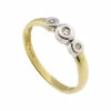 Bicolor ring met 3 briljanten