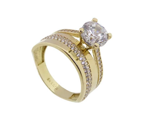 Christian 14 karaat gouden zirkonia ring