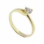 Christian geel gouden ring solitair met zirkonia Christian geel gouden ring solitair met zirkonia