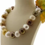 Christian gekleurde parel collier