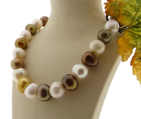 Christian gekleurde parel collier
