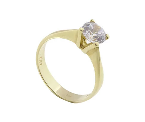 Christian ring met solitair zirkonia