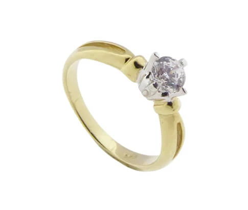 Christian ring bicolor met zirkonia