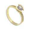 Christian ring geel goud met zirkonia