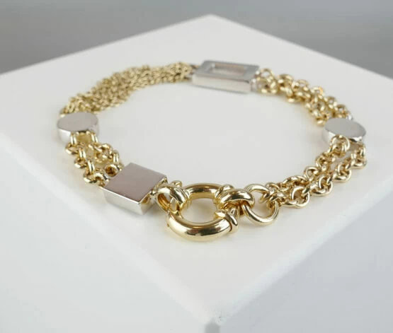 Gouden gourmette armbandGouden gourmette armband Gouden gourmette armband